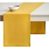 imageMaison d Hermine Tablerunner 100 Linen Table Runner Decorative Washable Table Cover for Gifts Home Kitchen Dining Cocktail Parties ampamp Camping Avignon  Ochre 14 Inch x 90 Inch