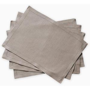 imageMaison d Hermine Cloth Placemat 100 Linen Set of 4 Decorative Washable Place Mats Table Placemat for Dining Kitchen Parties ampamp Camping Avignon  Satellite