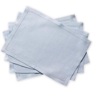 imageMaison d Hermine Placemat 100 Linen Decorative Placemats Washable Cloth Placemats for Home Wedding Restaurant Buffet Party ampamp Camping Avignon  Niagara Mist Set of 4