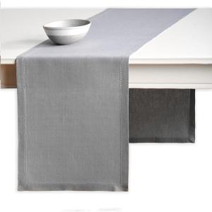 imageMaison d Hermine Table Runner 100 Linen 14quotx36quot Decorative Washable Tabletop Runner for Gifts Kitchen Party Wedding Restaurant ampamp Camping Avignon  Silver Sconce