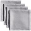 imageMaison d Hermine Cloth Napkin 100 Linen 20Inch x 20Inch Decorative Washable Napkins Table Napkin for Dining Kitchen Parties ampamp Camping Avignon  Silver Sconce Set of 4