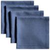 imageMaison d Hermine Cloth Napkin 100 Linen Set of 4 Decorative Washable Table Napkins for Dining Home Wedding Banquet Avignon  Bering Sea 20x20