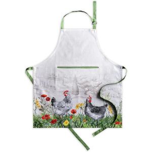 imageMaison d Hermine 100 Cotton Kitchen Apron with an Adjustable Neck with Long Ties for Women Men Chef16  Basse Cour