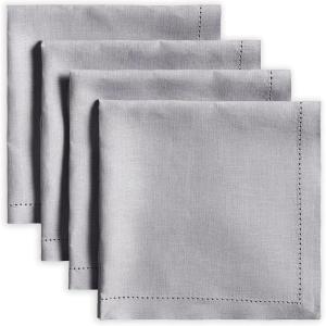 imageMaison d Hermine Cloth Napkin 100 Linen 20Inch x 20Inch Decorative Washable Napkins Table Napkin for Dining Kitchen Parties ampamp Camping Avignon  Silver Sconce Set of 4