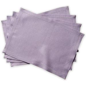 imageMaison d Hermine Placemats 100 Linen Decorative Cloth Place Mat Washable Dinner Placemat for Holiday Dinner Wedding Baby Shower ampamp Dining  Avignon  Sea Fog Set of 4