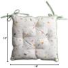 imageMaison d Hermine Chair Pads for Dining Chairs Cotton Outer Fabric and Poly Filling 16quotx16quot Patio Seat Cushions for Furniture with Ties Home Chair Party Hall Farmhouse Faience Pack of 2Botanical Fresh  All Over