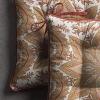 imageMaison d Hermine Chair Pads for Dining Chairs Cotton Outer Fabric and Poly Filling 16quotx16quot Patio Seat Cushions for Furniture with Ties Home Chair Party Hall Farmhouse Faience Pack of 2Kashmir Paisley