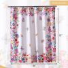 imageMaison d Hermine Shower Curtain 100 Cotton One Panel 70quotx72quot Washable Fabric Shower Curtains for Bathroom Easy Hanging with 12 Button Holes  Home Farmhouse Hotel Spa Birdies On Wire22  Happy Florals
