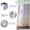 imageMaison d Hermine Shower Curtain 100 Cotton One Panel 70quotx72quot Washable Fabric Shower Curtains for Bathroom Easy Hanging with 12 Button Holes  Home Farmhouse Hotel Spa Birdies On Wire07  Meadow Florals