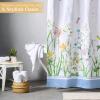 imageMaison d Hermine Shower Curtain 100 Cotton One Panel 70quotx72quot Washable Fabric Shower Curtains for Bathroom Easy Hanging with 12 Button Holes  Home Farmhouse Hotel Spa Birdies On Wire08  Fleurs De Mai