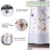 imageMaison d Hermine Shower Curtain 100 Cotton One Panel 70quotx72quot Washable Fabric Shower Curtains for Bathroom Easy Hanging with 12 Button Holes  Home Farmhouse Hotel Spa Birdies On Wire09  Ice Florals