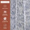 imageMaison d Hermine Shower Curtain 100 Cotton One Panel 70quotx72quot Washable Fabric Shower Curtains for Bathroom Easy Hanging with 12 Button Holes  Home Farmhouse Hotel Spa Birdies On Wire27  the Miller  Blue