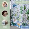 imageMaison d Hermine Shower Curtain 100 Cotton One Panel 70quotx72quot Washable Fabric Shower Curtains for Bathroom Easy Hanging with 12 Button Holes  Home Farmhouse Hotel Spa Birdies On Wire10  Passiflora