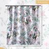 imageMaison d Hermine Shower Curtain 100 Cotton One Panel 70quotx72quot Washable Fabric Shower Curtains for Bathroom Easy Hanging with 12 Button Holes  Home Farmhouse Hotel Spa Birdies On Wire17  Eden