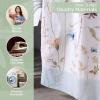 imageMaison d Hermine Shower Curtain 100 Cotton One Panel 70quotx72quot Washable Fabric Shower Curtains for Bathroom Easy Hanging with 12 Button Holes  Home Farmhouse Hotel Spa Birdies On Wire09  Ice Florals