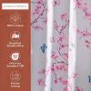 imageMaison d Hermine Shower Curtain 100 Cotton One Panel 70quotx72quot Washable Fabric Shower Curtains for Bathroom Easy Hanging with 12 Button Holes  Home Farmhouse Hotel Spa Birdies On Wire14  Blossoms in Spring