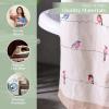 imageMaison d Hermine Shower Curtain 100 Cotton One Panel 70quotx72quot Washable Fabric Shower Curtains for Bathroom Easy Hanging with 12 Button Holes  Home Farmhouse Hotel Spa Birdies On Wire01  Birdies on Wire