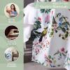 imageMaison d Hermine Shower Curtain 100 Cotton One Panel 70quotx72quot Washable Fabric Shower Curtains for Bathroom Easy Hanging with 12 Button Holes  Home Farmhouse Hotel Spa Birdies On Wire17  Eden