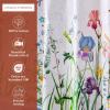 imageMaison d Hermine Shower Curtain 100 Cotton One Panel 70quotx72quot Washable Fabric Shower Curtains for Bathroom Easy Hanging with 12 Button Holes  Home Farmhouse Hotel Spa Birdies On Wire08  Fleurs De Mai