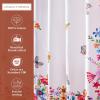 imageMaison d Hermine Shower Curtain 100 Cotton One Panel 70quotx72quot Washable Fabric Shower Curtains for Bathroom Easy Hanging with 12 Button Holes  Home Farmhouse Hotel Spa Birdies On Wire22  Happy Florals
