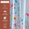 imageMaison d Hermine Shower Curtain 100 Cotton One Panel 70quotx72quot Washable Fabric Shower Curtains for Bathroom Easy Hanging with 12 Button Holes  Home Farmhouse Hotel Spa Birdies On Wire15  Delphinium