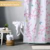 imageMaison d Hermine Shower Curtain 100 Cotton One Panel 70quotx72quot Washable Fabric Shower Curtains for Bathroom Easy Hanging with 12 Button Holes  Home Farmhouse Hotel Spa Birdies On Wire14  Blossoms in Spring