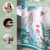 imageMaison d Hermine Shower Curtain 100 Cotton One Panel 70quotx72quot Washable Fabric Shower Curtains for Bathroom Easy Hanging with 12 Button Holes  Home Farmhouse Hotel Spa Birdies On Wire05  Tropiques