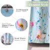 imageMaison d Hermine Shower Curtain 100 Cotton One Panel 70quotx72quot Washable Fabric Shower Curtains for Bathroom Easy Hanging with 12 Button Holes  Home Farmhouse Hotel Spa Birdies On Wire15  Delphinium