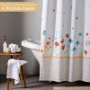 imageMaison d Hermine Shower Curtain 100 Cotton One Panel 70quotx72quot Washable Fabric Shower Curtains for Bathroom Easy Hanging with 12 Button Holes  Home Farmhouse Hotel Spa Birdies On Wire32  Summer Whisper