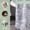 imageMaison d Hermine Shower Curtain 100 Cotton One Panel 70quotx72quot Washable Fabric Shower Curtains for Bathroom Easy Hanging with 12 Button Holes  Home Farmhouse Hotel Spa Birdies On Wire27  the Miller  Blue
