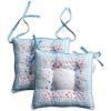 imageMaison d Hermine Chair Pads for Dining Chairs Cotton Outer Fabric and Poly Filling 16quotx16quot Patio Seat Cushions for Furniture with Ties Home Chair Party Hall Farmhouse Faience Pack of 2Flower in the Field