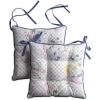 imageMaison d Hermine Chair Pads for Dining Chairs Cotton Outer Fabric and Poly Filling 16quotx16quot Patio Seat Cushions for Furniture with Ties Home Chair Party Hall Farmhouse Faience Pack of 2Faience