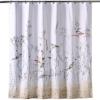 imageMaison d Hermine Shower Curtain 100 Cotton One Panel 70quotx72quot Washable Fabric Shower Curtains for Bathroom Easy Hanging with 12 Button Holes  Home Farmhouse Hotel Spa Birdies On Wire07  Meadow Florals