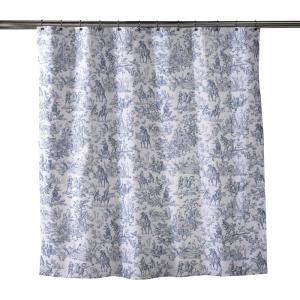 imageMaison d Hermine Shower Curtain 100 Cotton One Panel 70quotx72quot Washable Fabric Shower Curtains for Bathroom Easy Hanging with 12 Button Holes  Home Farmhouse Hotel Spa Birdies On Wire27  the Miller  Blue