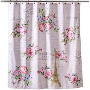 imageMaison d Hermine Shower Curtain 100 Cotton One Panel 70quotx72quot Washable Fabric Shower Curtains for Bathroom Easy Hanging with 12 Button Holes  Home Farmhouse Hotel Spa Birdies On Wire18  Champ De Mars