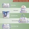 imageMaison d Hermine Canvas Tote Bag for Women Cotton Canvas Reusable Shoulder Grocery Bags Bulk with Handle for Shopping Travel01  Faience