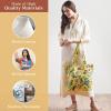 imageMaison d Hermine Canvas Tote Bag for Women Cotton Canvas Reusable Shoulder Grocery Bags Bulk with Handle for Shopping Travel04  Eden  Yellow