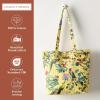 imageMaison d Hermine Canvas Tote Bag for Women Cotton Canvas Reusable Shoulder Grocery Bags Bulk with Handle for Shopping Travel04  Eden  Yellow