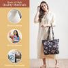 imageMaison d Hermine Canvas Tote Bag for Women Cotton Canvas Reusable Shoulder Grocery Bags Bulk with Handle for Shopping Travel05  Moody Florals