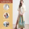 imageMaison d Hermine Canvas Tote Bag for Women Cotton Canvas Reusable Shoulder Grocery Bags Bulk with Handle for Shopping Travel09  Lakshmi