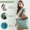 imageMaison d Hermine Canvas Tote Bag for Women Cotton Canvas Reusable Shoulder Grocery Bags Bulk with Handle for Shopping Travel09  Lakshmi