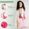imageMaison d Hermine Canvas Tote Bag for Women Cotton Canvas Reusable Shoulder Grocery Bags Bulk with Handle for Shopping Travel17  Katmandou  Fushia