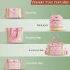 imageMaison d Hermine Canvas Tote Bag for Women Cotton Canvas Reusable Shoulder Grocery Bags Bulk with Handle for Shopping Travel17  Katmandou  Fushia