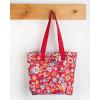 imageMaison d Hermine Canvas Tote Bag for Women Cotton Canvas Reusable Shoulder Grocery Bags Bulk with Handle for Shopping Travel18  Happy Florals  Red