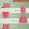 imageMaison d Hermine Canvas Tote Bag for Women Cotton Canvas Reusable Shoulder Grocery Bags Bulk with Handle for Shopping Travel18  Happy Florals  Red