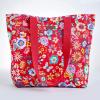 imageMaison d Hermine Canvas Tote Bag for Women Cotton Canvas Reusable Shoulder Grocery Bags Bulk with Handle for Shopping Travel18  Happy Florals  Red