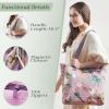 imageMaison d Hermine Canvas Tote Bag for Women Cotton Canvas Reusable Shoulder Grocery Bags Bulk with Handle for Shopping Travel20  Hokuzai  Violet