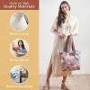 imageMaison d Hermine Canvas Tote Bag for Women Cotton Canvas Reusable Shoulder Grocery Bags Bulk with Handle for Shopping Travel20  Hokuzai  Violet