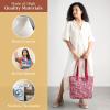 imageMaison d Hermine Canvas Tote Bag for Women Cotton Canvas Reusable Shoulder Grocery Bags Bulk with Handle for Shopping Travel24  Surya  Maroon
