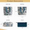 imageMaison d Hermine Shopping Bags Cotton Quilted Tote Bag with Zipper Pockets Small Pouch Reusable Grocery Bag Work Travel02  Bonobo  Blue